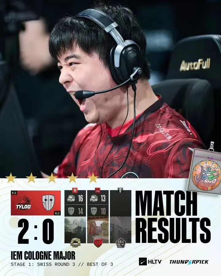 TYLOO 2-0 SINNERS：绝处逢生！TYLOO两图逆转晋级1-2组